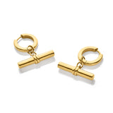 Madison T-Bar Hoops - Gold