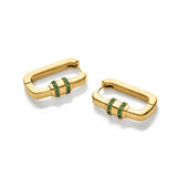 Rowan Earrings - Gold/Green