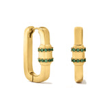 Rowan Earrings - Gold/Green