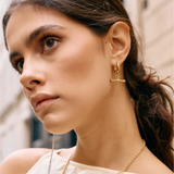 Madison T-Bar Hoops - Gold